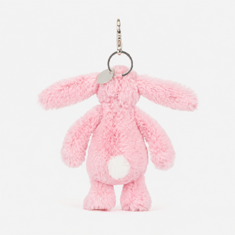 Blushkin Blossom Bunny pink plush bag charm – view 3