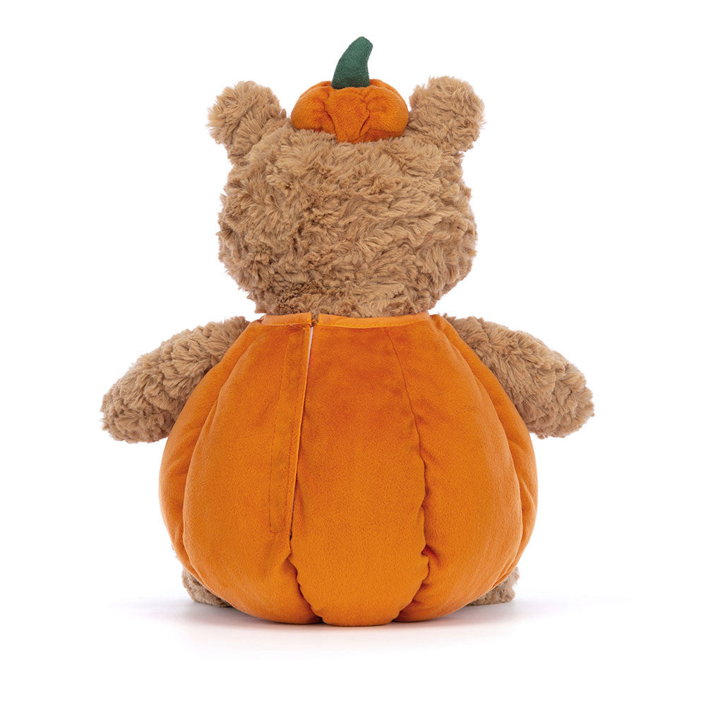 Brown Pumpkin Bear plush toy in brown – view 3