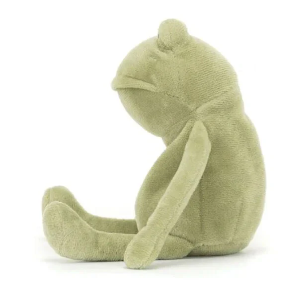 Fergus Frog plush toy in olive green – view 3