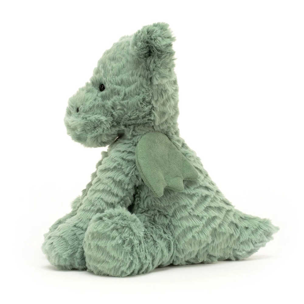 Fuddlewuddle Dragon plush toy in green – view 2
