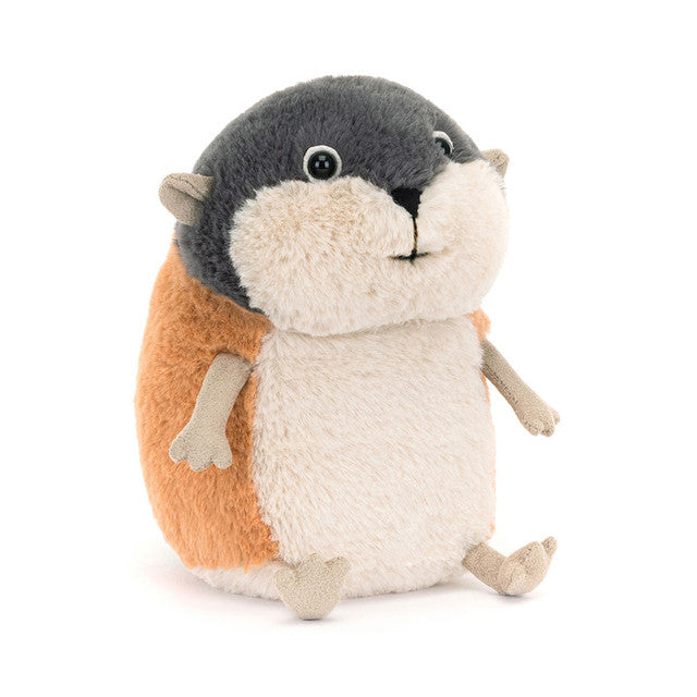 Lambeth Lemming plush toy in grey and orange