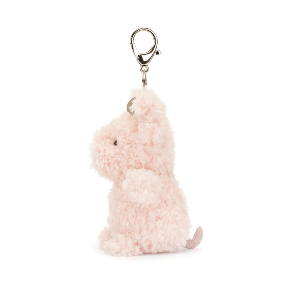 Little Pig bag charm in pink – view 3