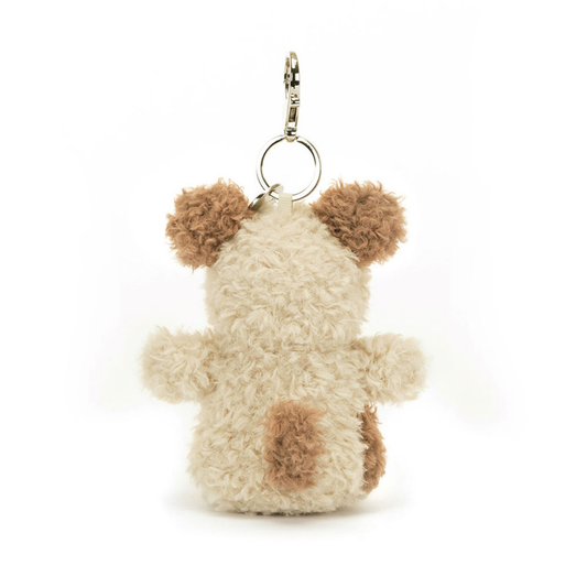 Little Pup bag charm in beige – view 2