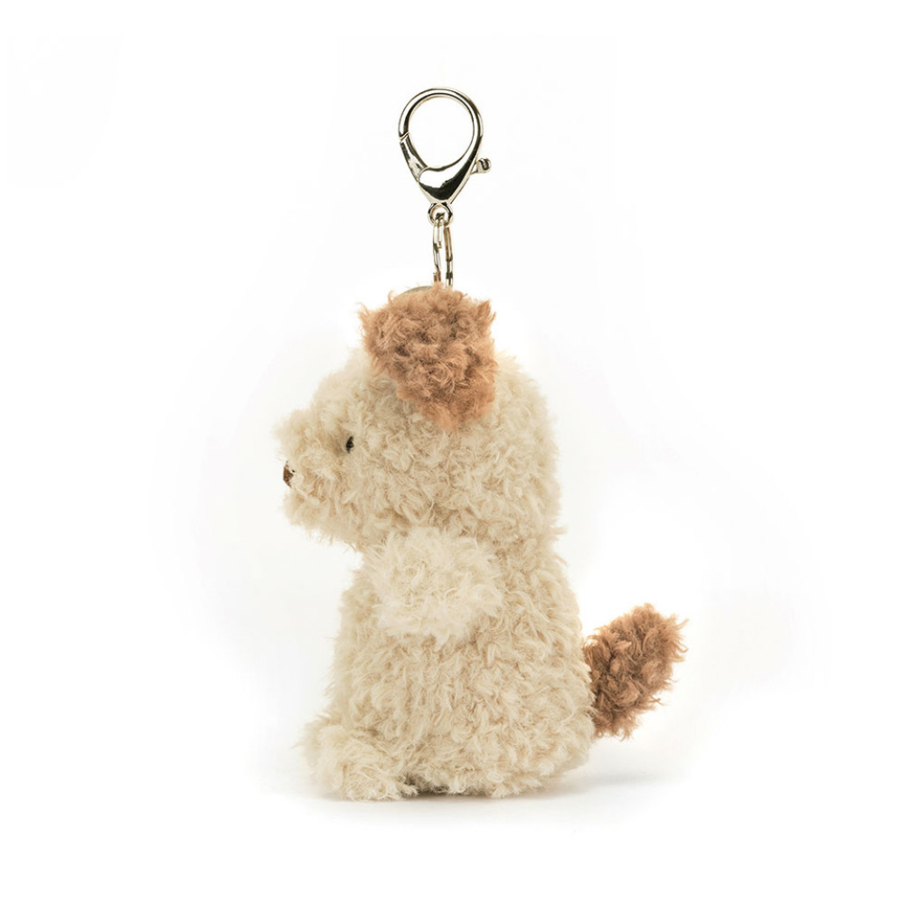 Little Pup bag charm in beige – view 3