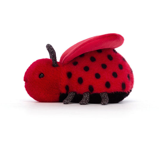 Loulou Love Bug red spotted bug plush toy – view 2