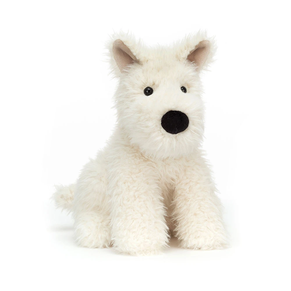 Munro Scottie Dog white plush toy