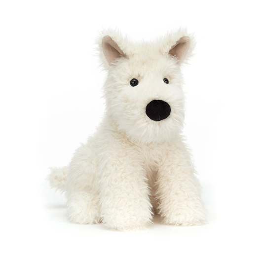 Munro Scottie Dog white plush toy