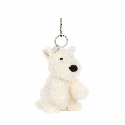 Munro Scottie Dog bag charm in cream