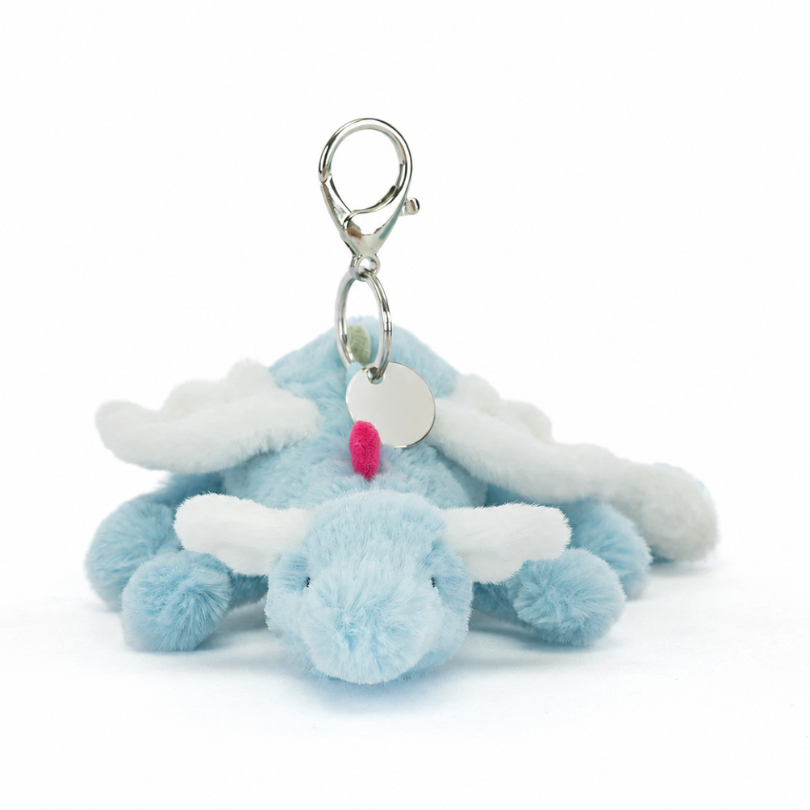 Sky Dragon plush bag charm in blue – view 3