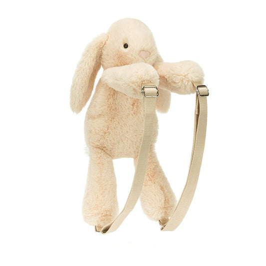Smudge Rabbit Backpack plush toy in beige