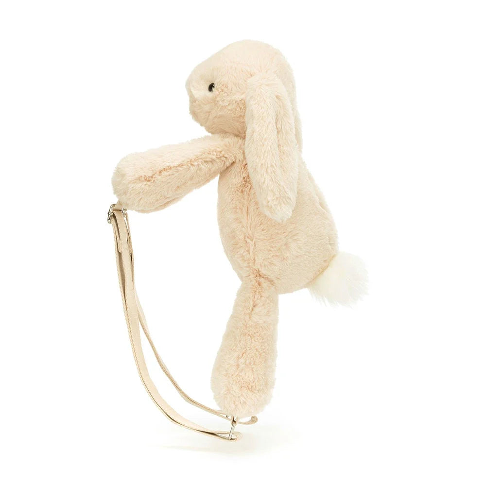 Smudge Rabbit Backpack plush toy in beige – view 2