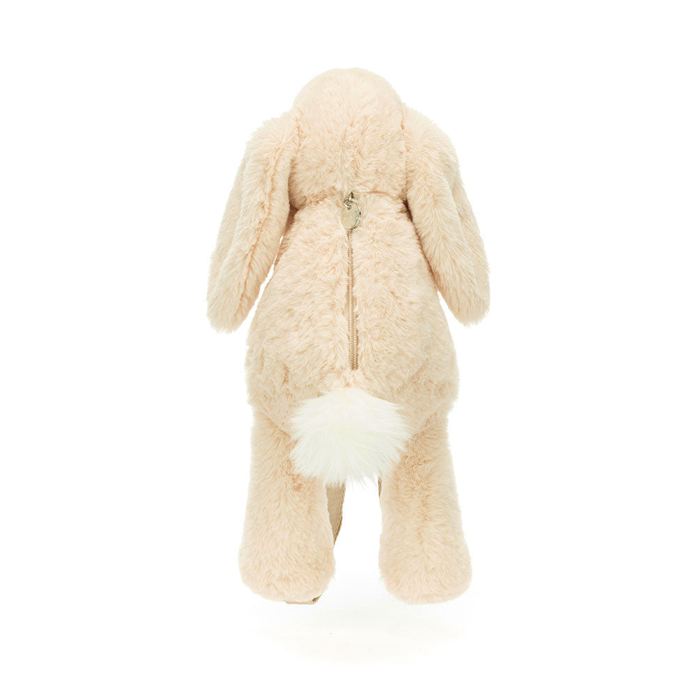 Smudge Rabbit Backpack plush toy in beige – view 3