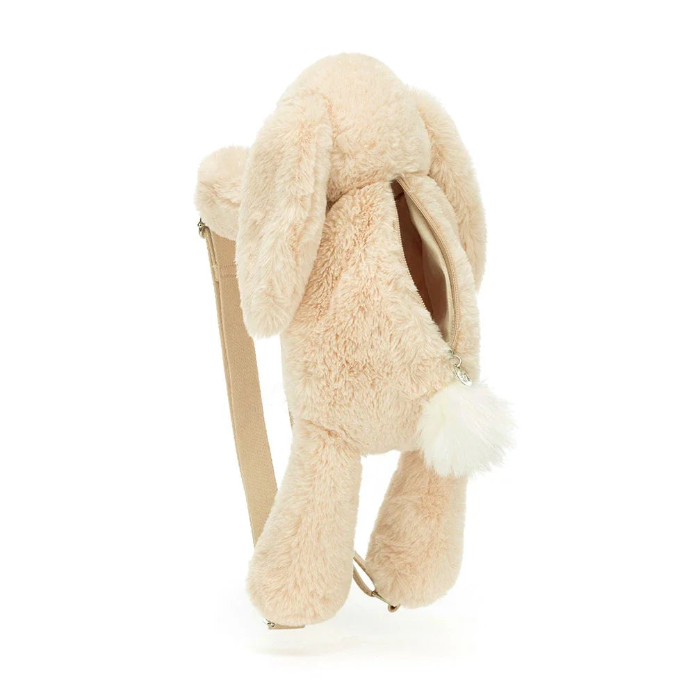 Smudge Rabbit Backpack plush toy in beige – view 4
